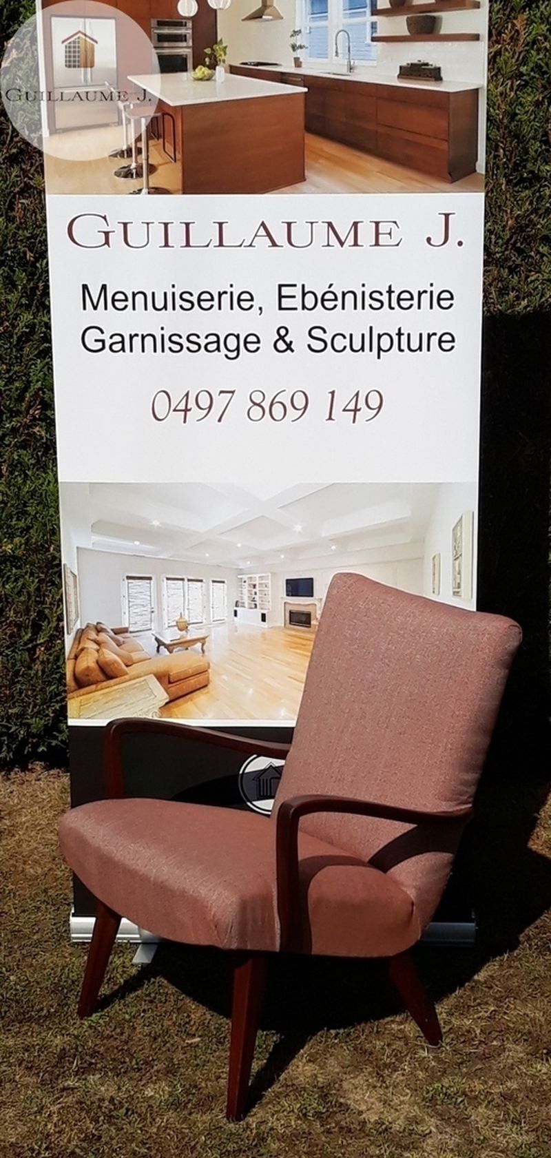 Fauteuil regarni – Guillaume Menuiserie