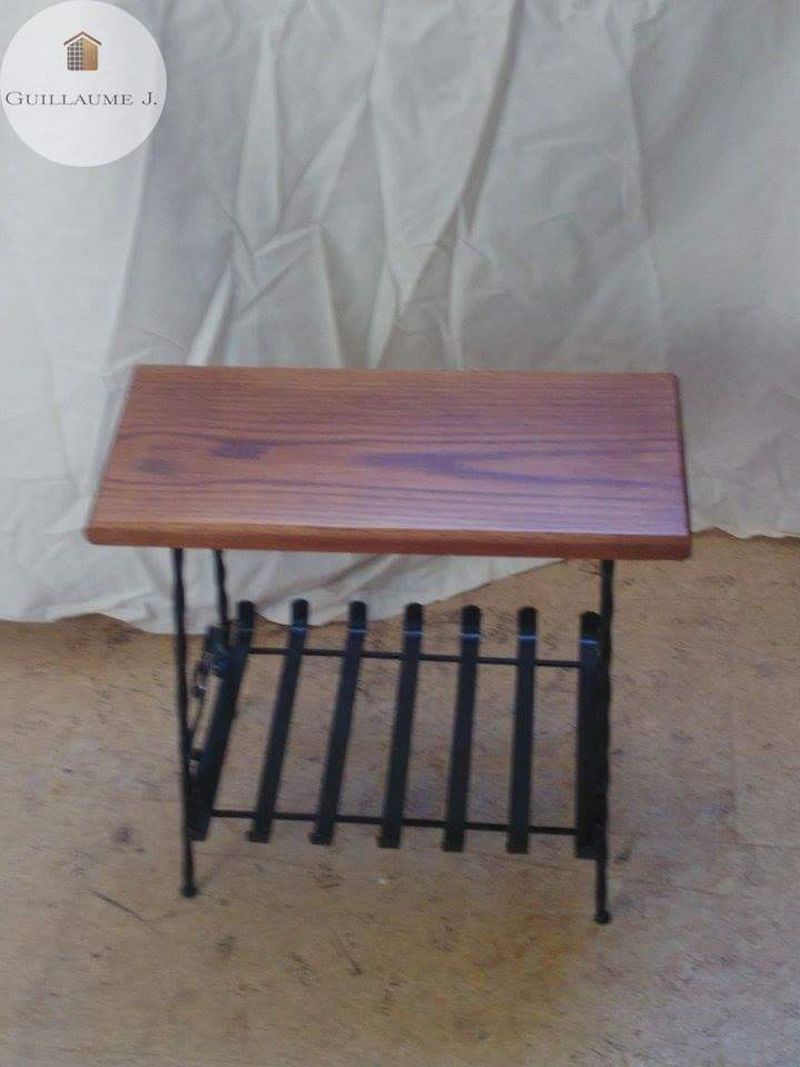 Table d'appoint et porte-revues – Guillaume Menuiserie