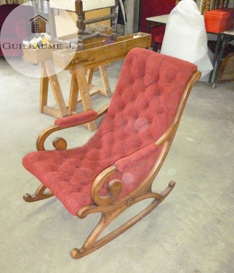 Rocking-chair regarni – Guillaume Menuiserie