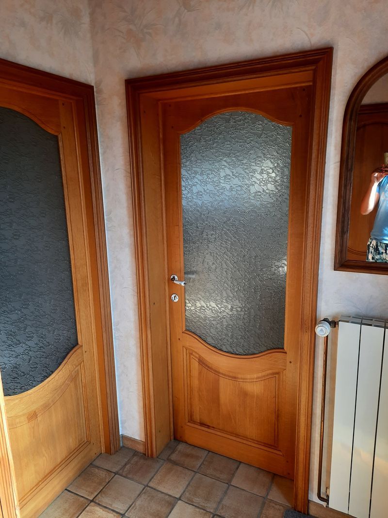 Porte intérieure vitrée en bois – Guillaume Menuiserie